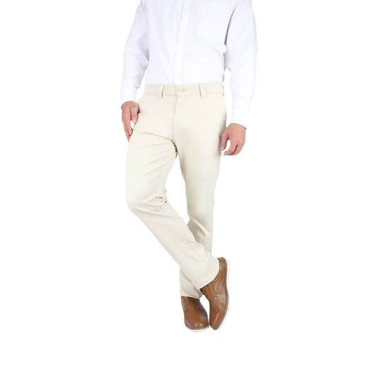 Pantalones Chinos Color Arena Slim Fit De Algodón Para Caballero