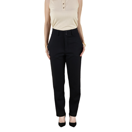 Pantalón Negro De Vestir Para Dama Elegante Oficina Moda Mujer