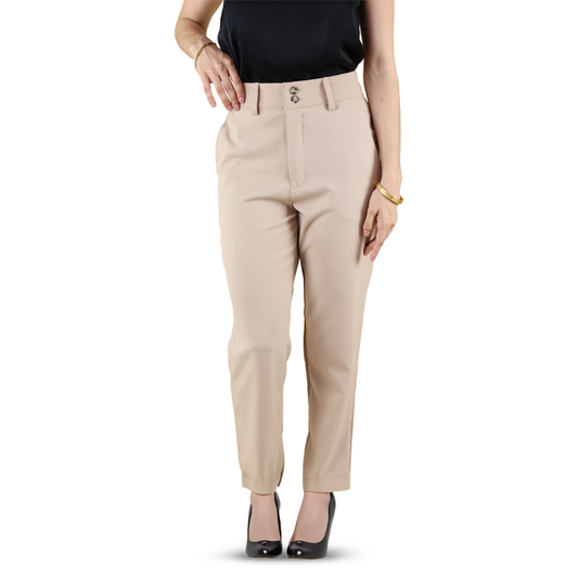Pantalón De Dama Formal Trabajo Oficina Tiro Alto Moda