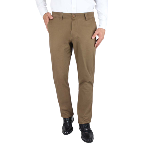 Pantalón Color Camel Slim Fit Stretch Para Hombre