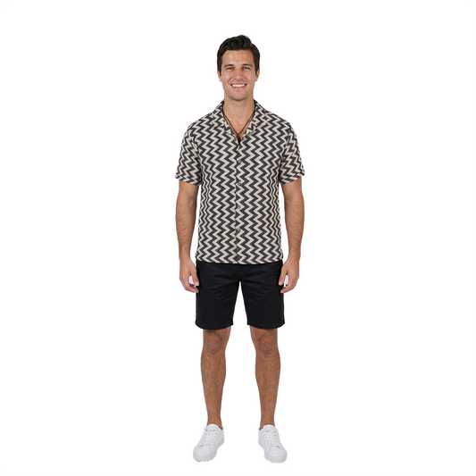 Camisa Manga Corta Hombre Casual Fresca Ideal para Verano