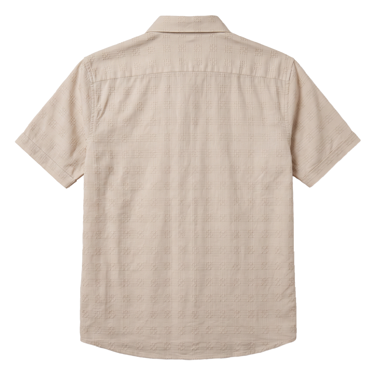 Camisa de manga corta con textura jacquard para hombre