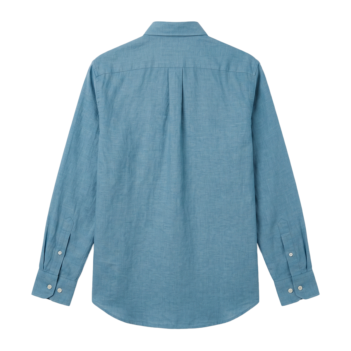 Camisa de manga larga con cuello button-down y bolsillo en pecho