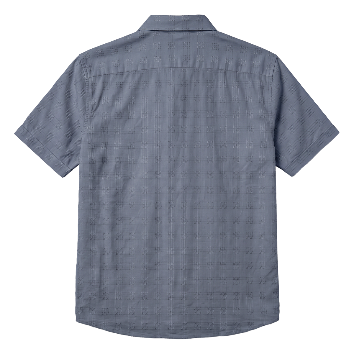 Camisa de manga corta con textura jacquard para hombre