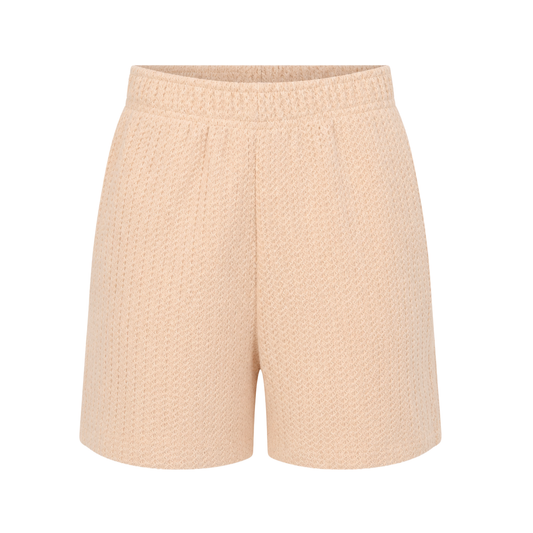 Short Corto Mujer Texturizado Con Cintura Elástica Ajustable