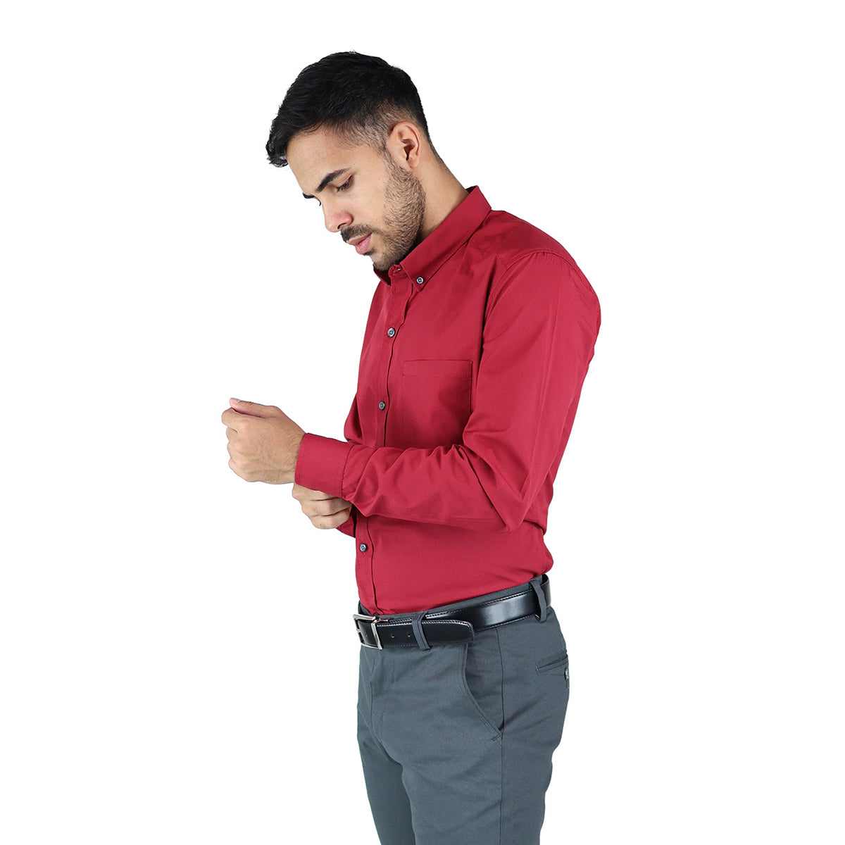 Men's Slim Fit Casual Long Sleeve Dress Shirt