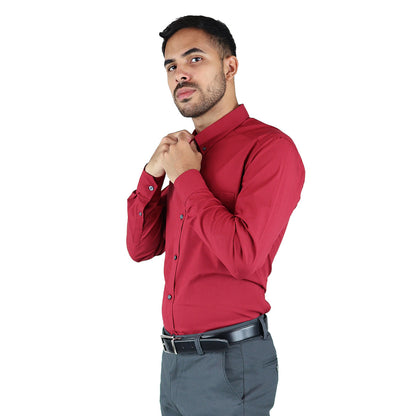 Men's Slim Fit Casual Long Sleeve Dress Shirt