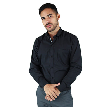 Men's Slim Fit Casual Long Sleeve Dress Shirt