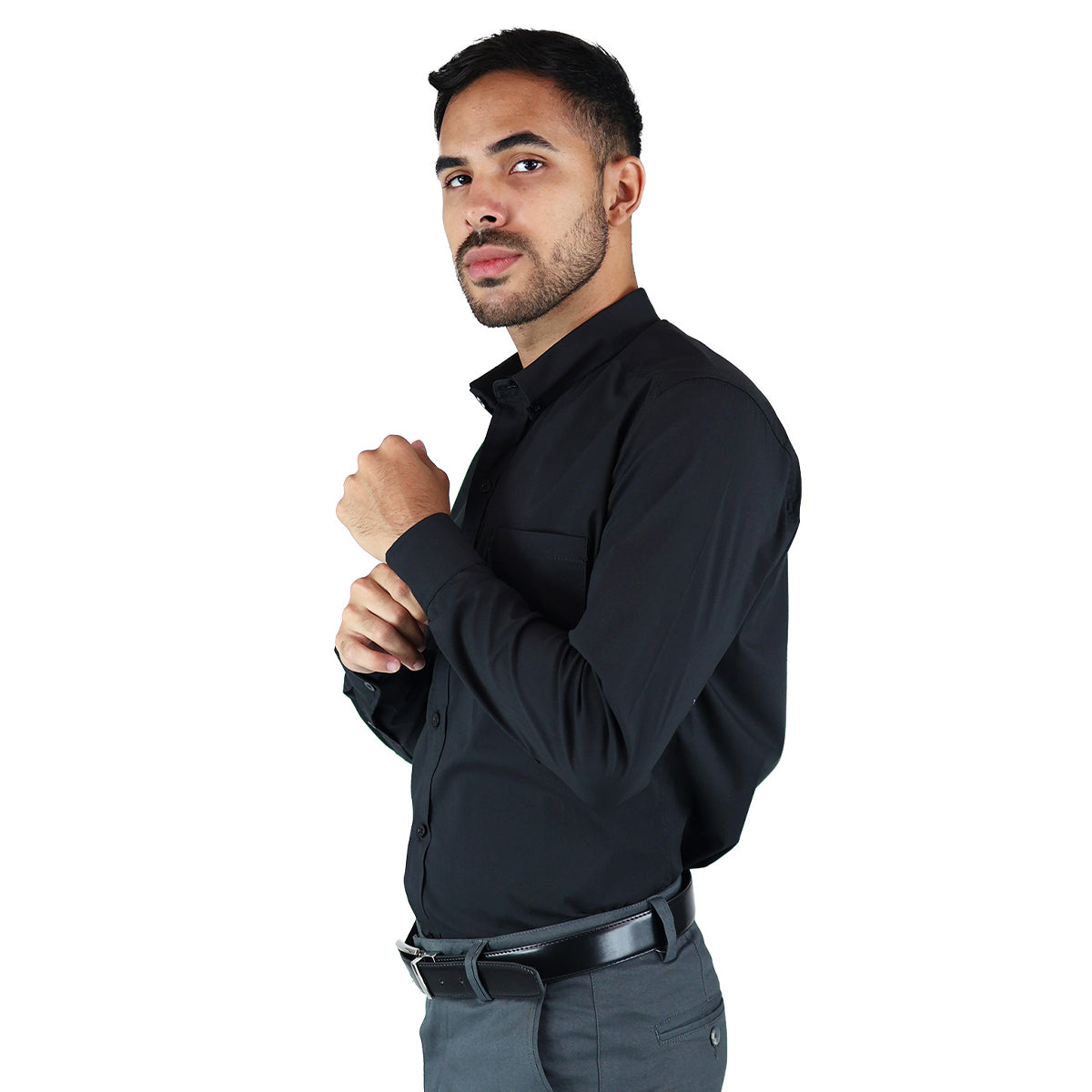 Men's Slim Fit Casual Long Sleeve Dress Shirt