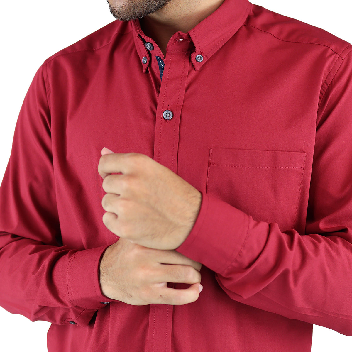 Men's Slim Fit Casual Long Sleeve Dress Shirt
