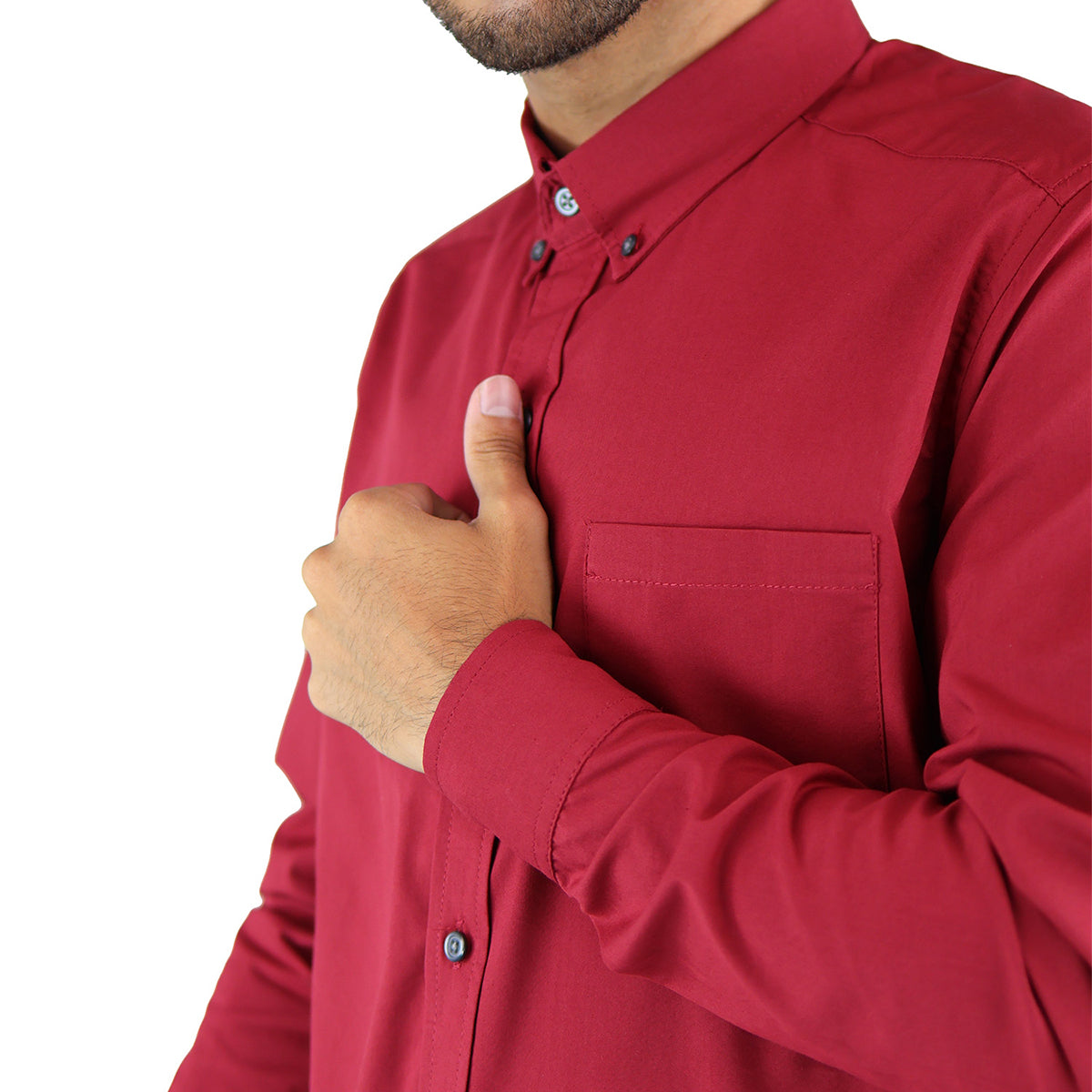 Men's Slim Fit Casual Long Sleeve Dress Shirt