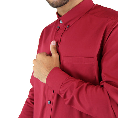 Men's Slim Fit Casual Long Sleeve Dress Shirt