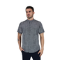 Camisa Manga Corta Look De Lino Cuello Mao Para Hombre