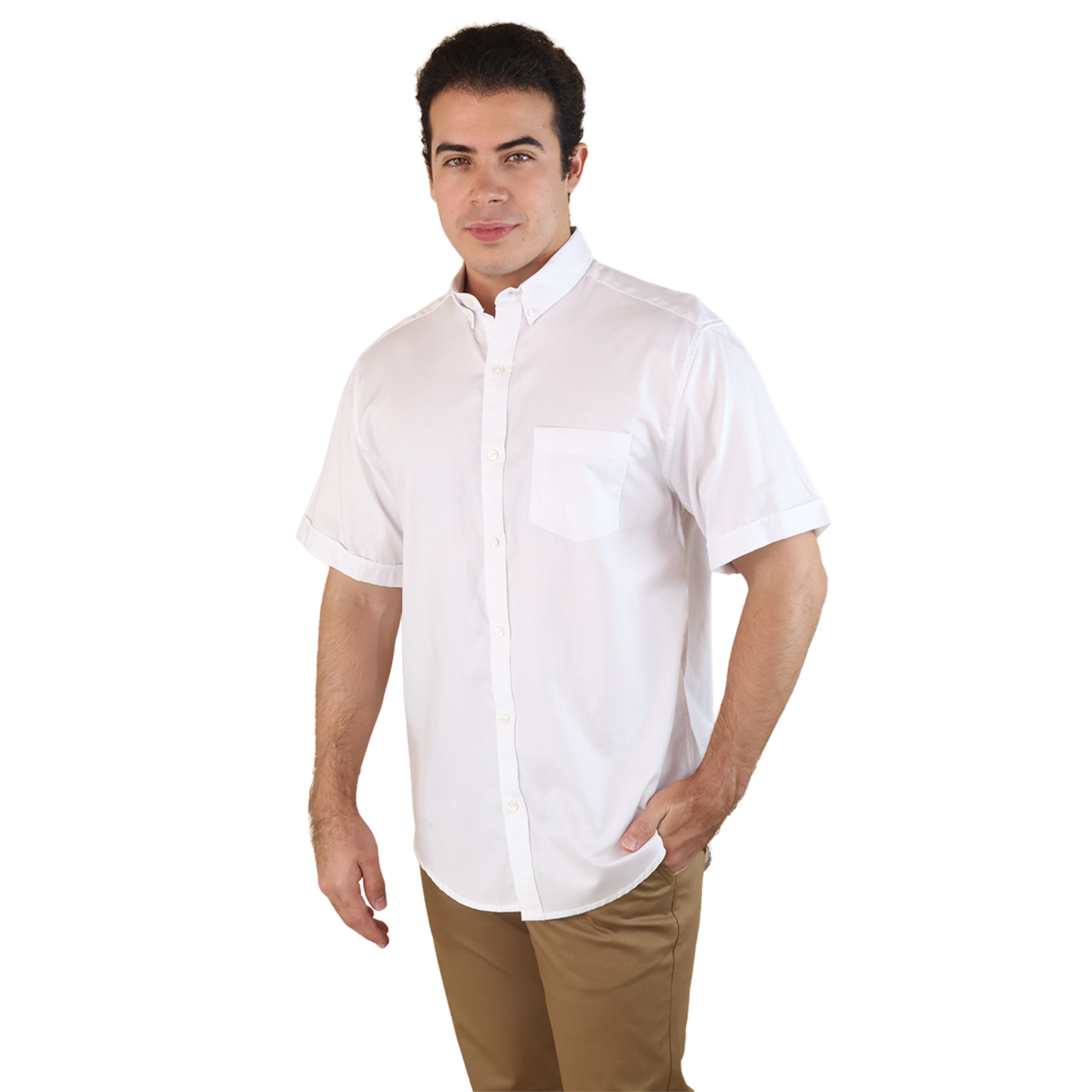 Camisa de Vestir Casual Uniforme Manga para Hombre