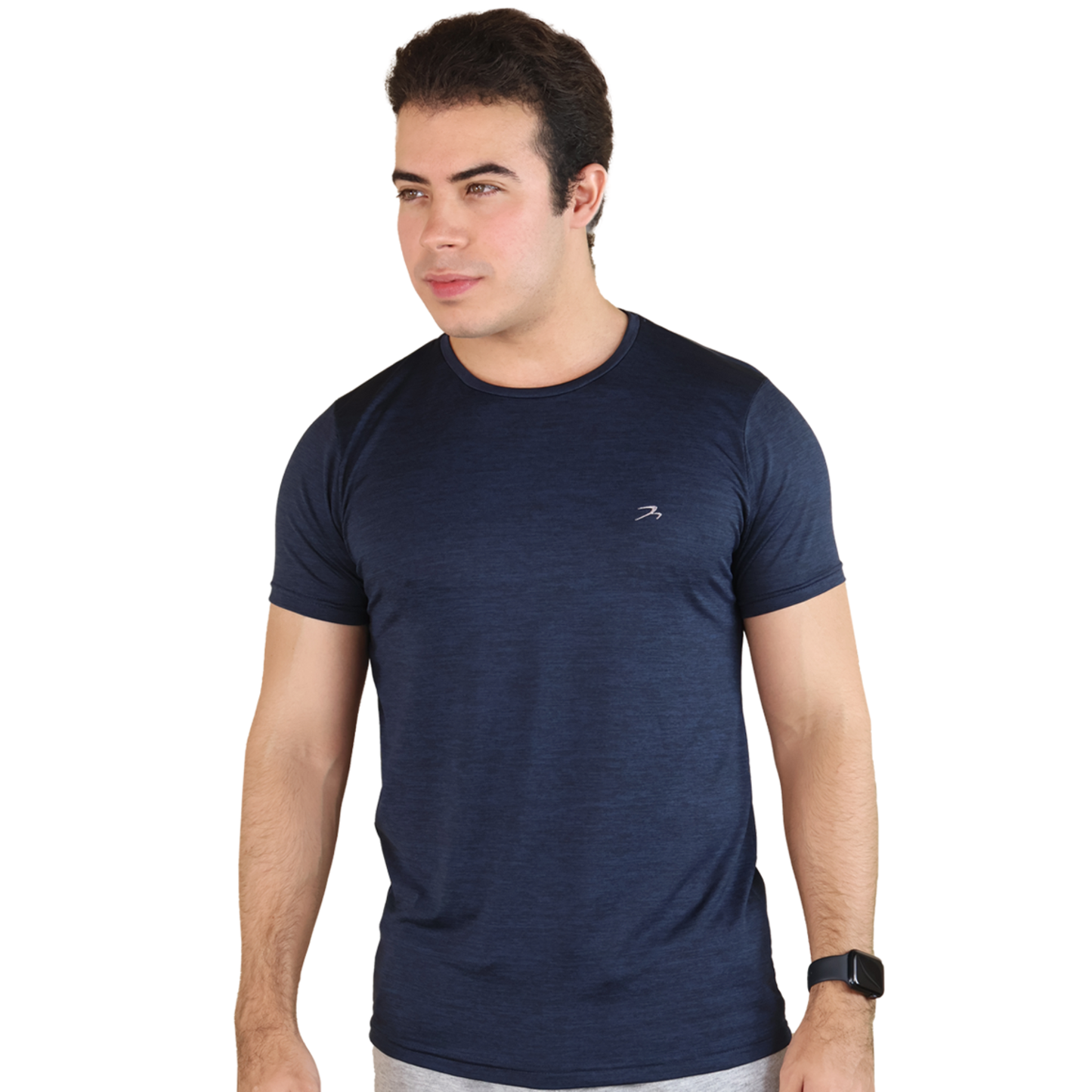 Men's Navy Blue Quick Dry Short Sleeve Athletic T-Shirt