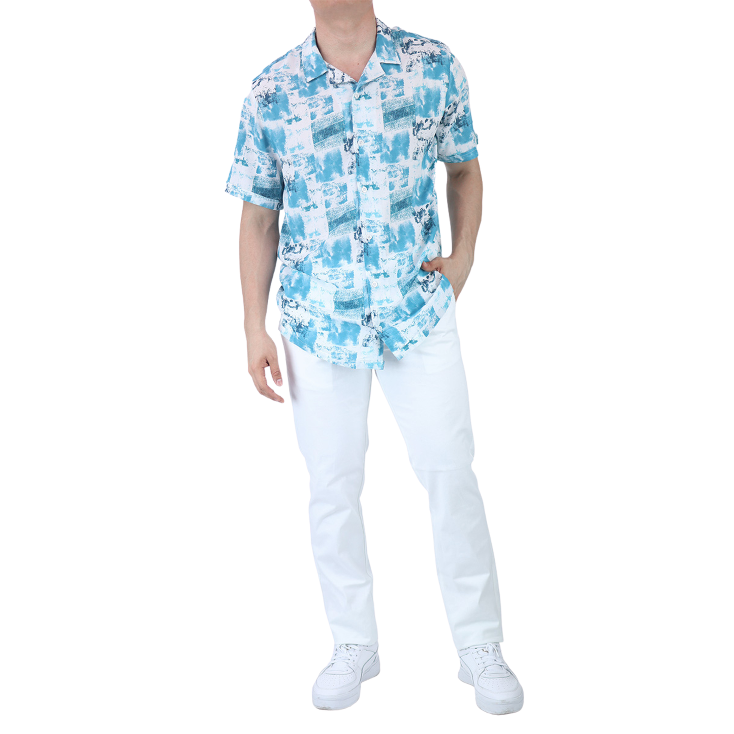 Pantalón Blanco Slim Fit De Gabardina De Algodón Para Caballero