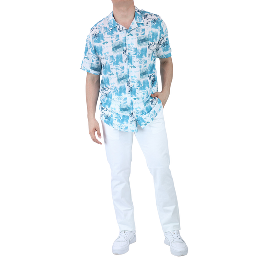 Pantalón Blanco Slim Fit De Gabardina De Algodón Para Caballero