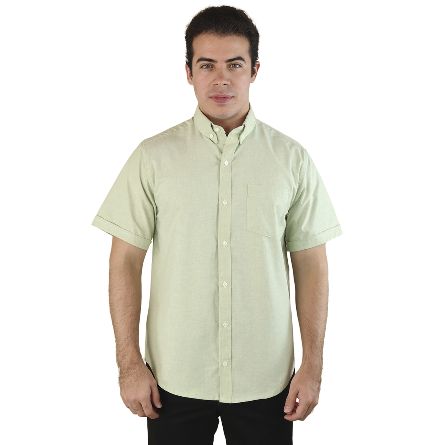 Camisa Manga Corta Corte Regular Con Bolsa Para Caballero