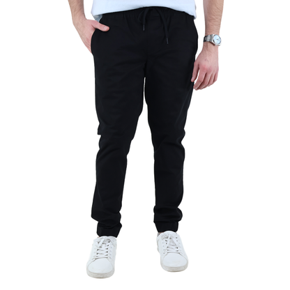 Jogger Negro Para Caballero Casual Cómodo Con Bolsas Y Cintura Ajustable
