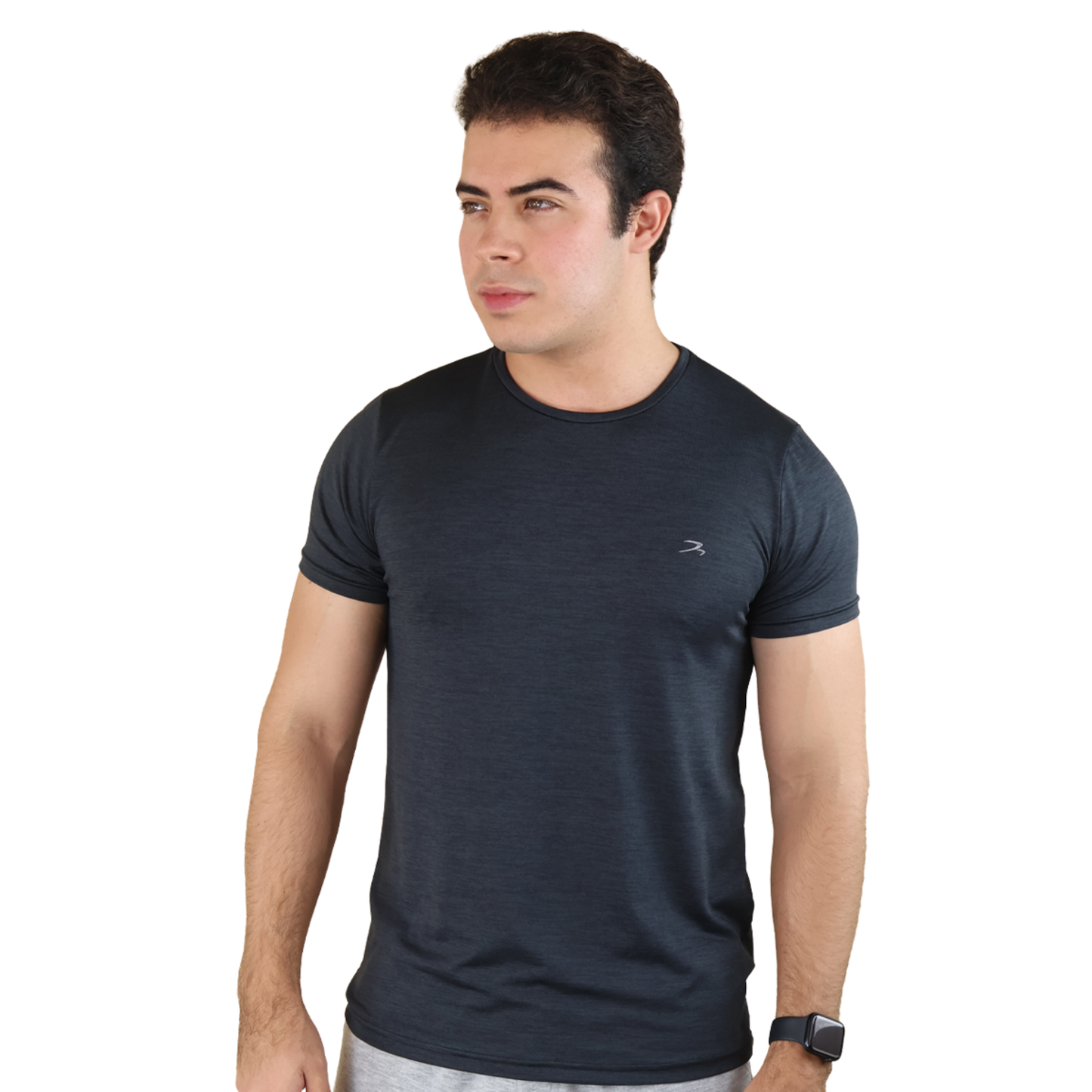 Men's Breathable Short Sleeve Black Heather Performance T-Shirt