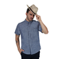 Camisa Manga Corta Look De Lino Cuello Mao Para Hombre