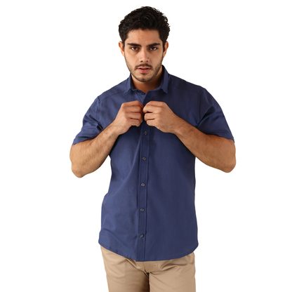 Camisa Con Bolsa Oculta Hombre Manga Corta Diseño Moderno