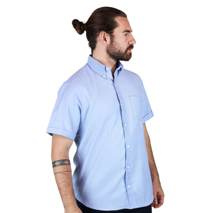 Camisa Manga Corta Corte Regular Con Bolsa Para Caballero