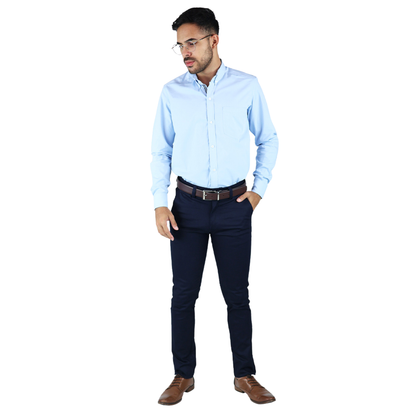 Camisa Manga Larga De Vestir Para Hombre Slim Fit Estilo Casual
