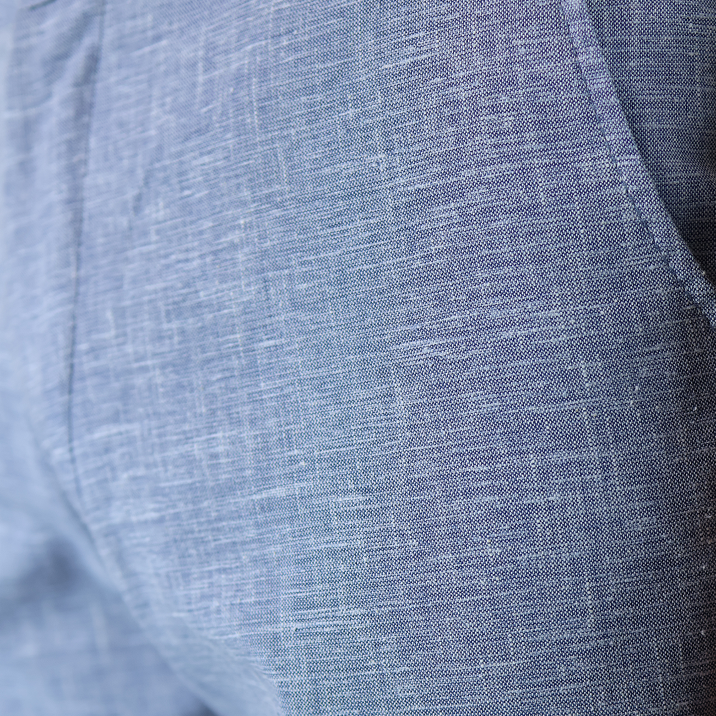 Men's Cool Marl Navy Linen-Look Shorts