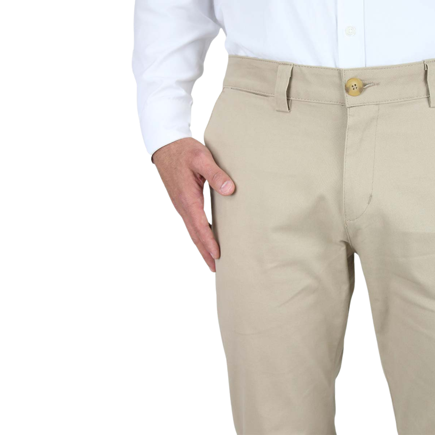 Men's Cotton Chino Pants in Khaki