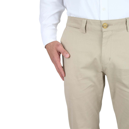 Men's Cotton Chino Pants in Khaki
