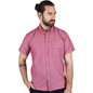 Camisa Manga Corta Slim Fit Cuello Americano Para Caballero