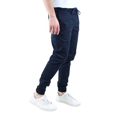Pantalón Jogger Azul Marino Hombre Casual Estilo Urbano Con Cordón Y Bolsas