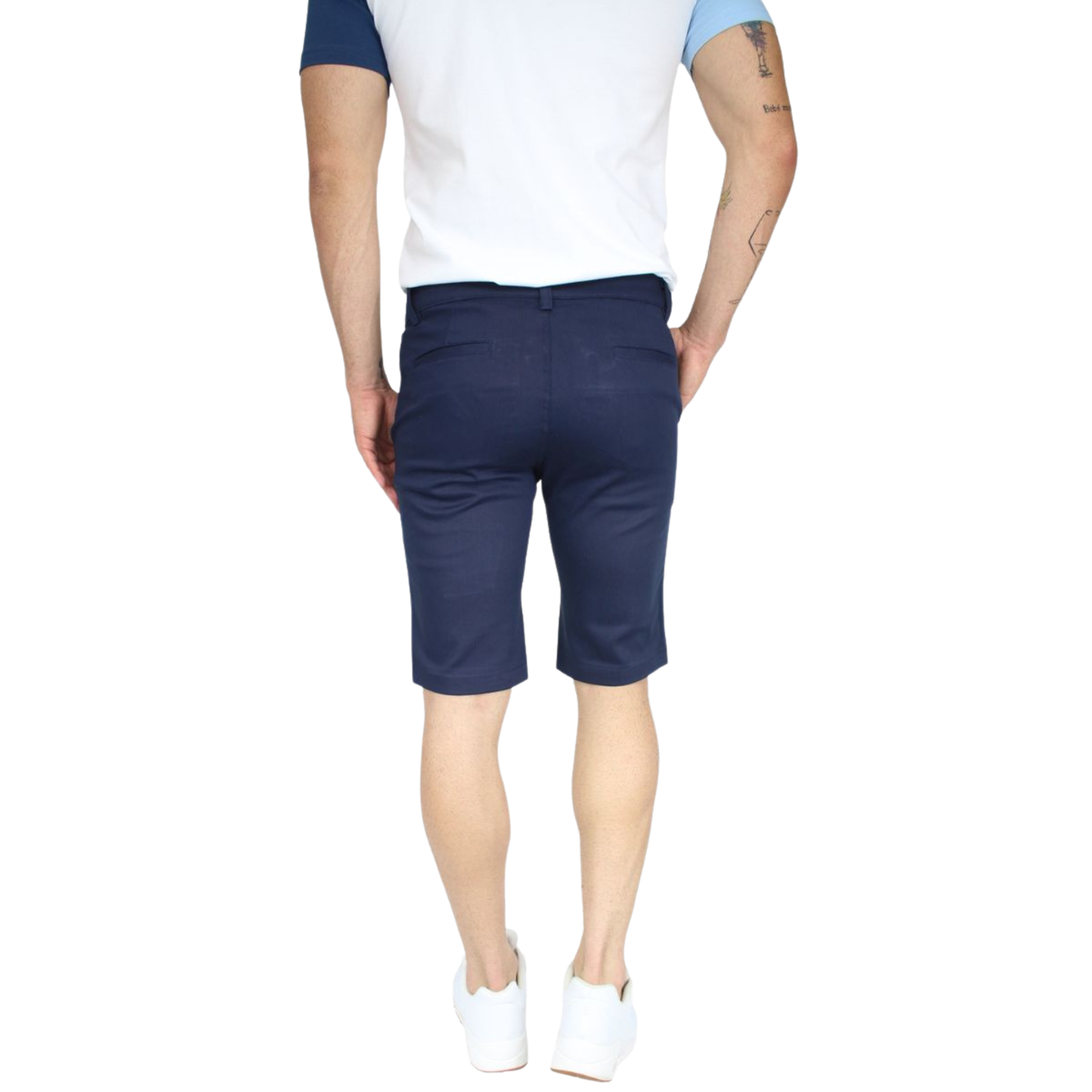 Bermuda Azul Marino De Vestir Slim Fit De Algodón Para Caballero