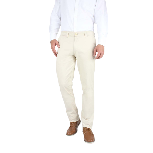 Pantalones Chinos Color Arena Slim Fit De Algodón Para Caballero