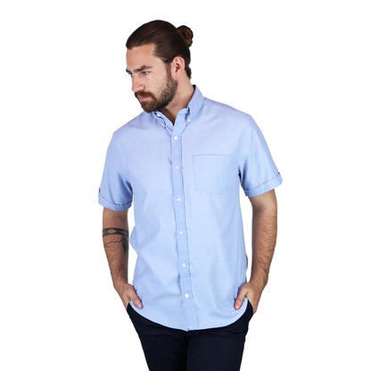 Camisa Manga Corta Corte Regular Con Bolsa Para Caballero