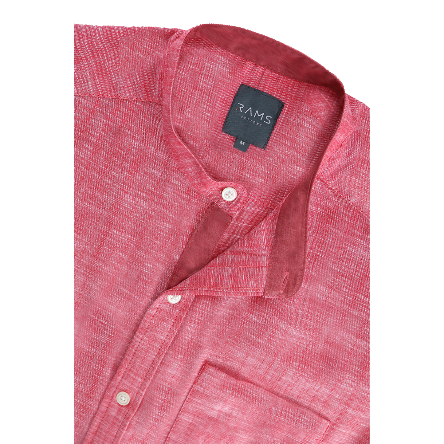Camisa Manga Corta Look De Lino Cuello Mao Para Hombre