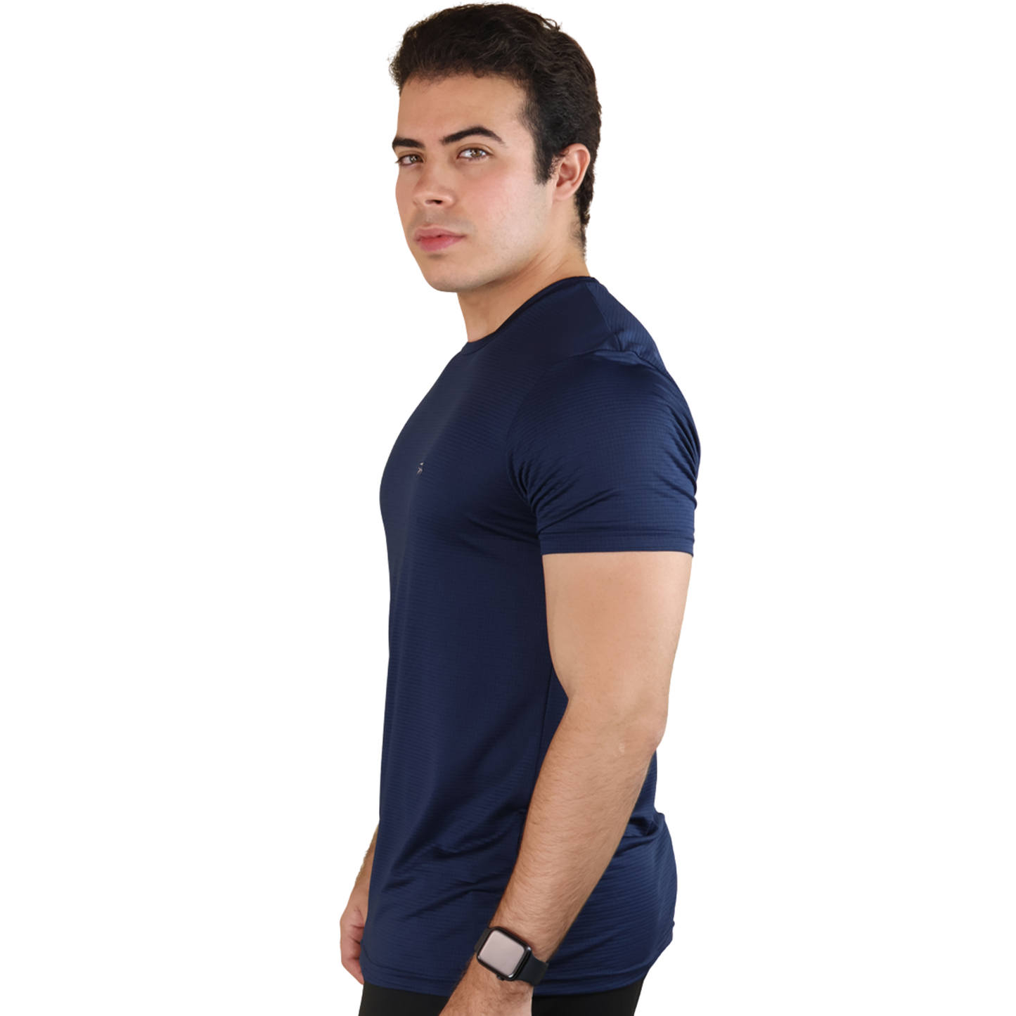 Men's Dry Fit Short-Sleeve Workout T-Shirt Navy Blue