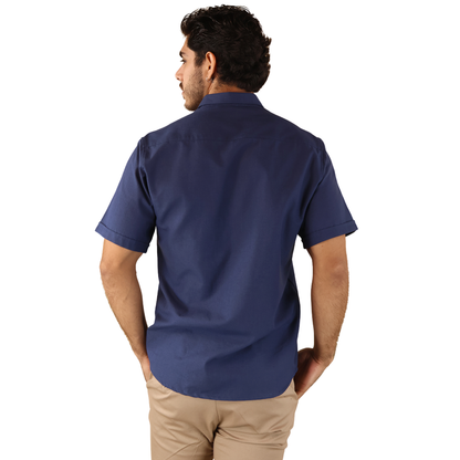 Camisa Con Bolsa Oculta Hombre Manga Corta Diseño Moderno