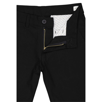 Pantalón Slim Fit Negro De Vestir Algodón Stretch Para Caballero
