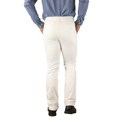 Men's Elegant and Comfortable White Regular Fit Trousers