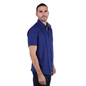 Guayabera Azul Marino De Algodón Manga Corta Con Alforzas Para Hombre