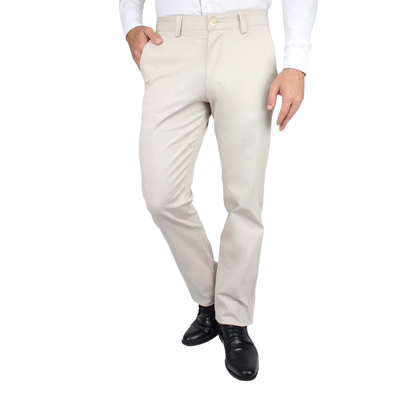 Men's Regular Stretch Sand Dress Pants With Pockets