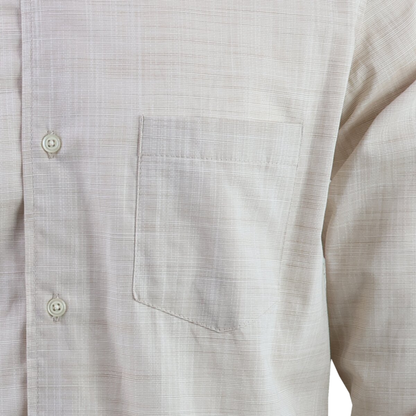 Camisa Slim Fit Manga Larga Color Caqui Para Hombre