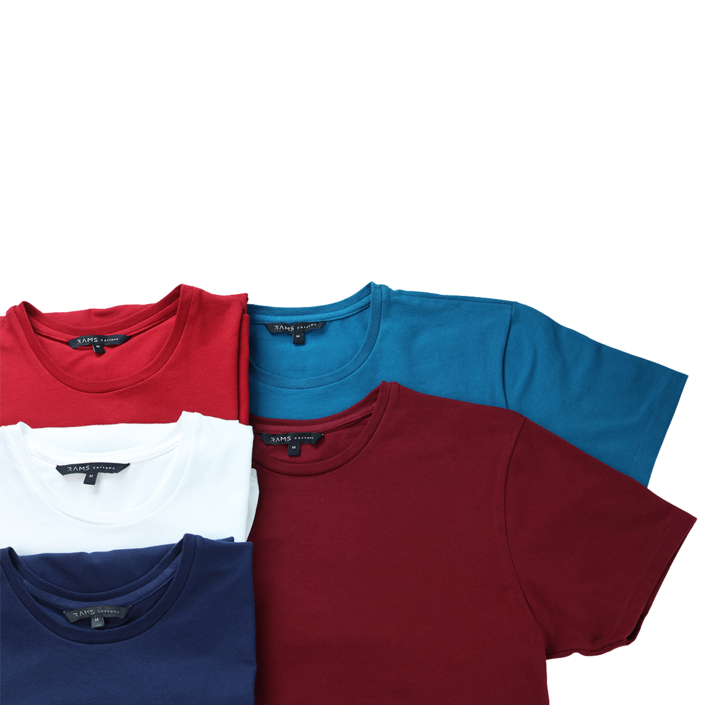 Playera Blanca Básica Muscle Fit de Algodón Cuello Redondo Caballero