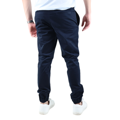 Pantalón Jogger Azul Marino Hombre Casual Estilo Urbano Con Cordón Y Bolsas