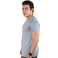 Playera Deportiva Secado Rápido Gris Para Hombre Manga Corta