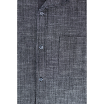 Camisa Manga Corta Look De Lino Cuello Mao Para Hombre