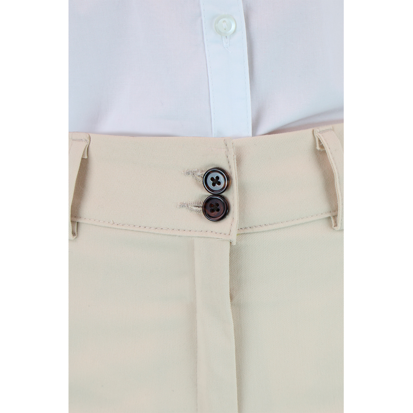 Pantalones De Vestir Color Arena Con Bolsas Para Mujer