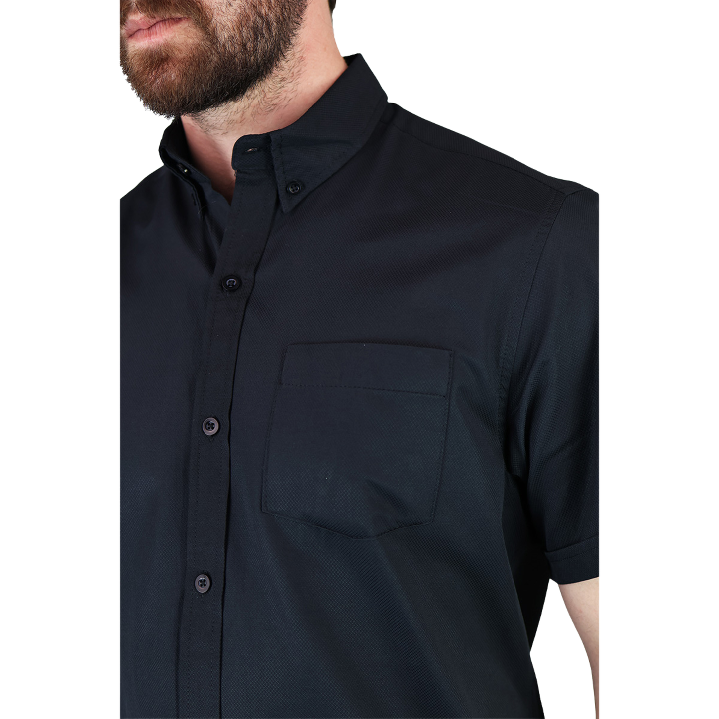 Camisa Manga Corta Corte Regular Con Textura Para Hombre
